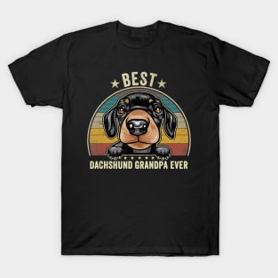 Best Dachshund Grandpa Dad T-Shirt T-Shirt